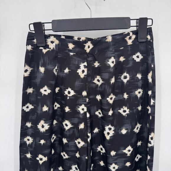Urban Outfitters Wide Leg High Waist Satin Pants Womens 2 Black Gray Polyester - Picture 2 of 8